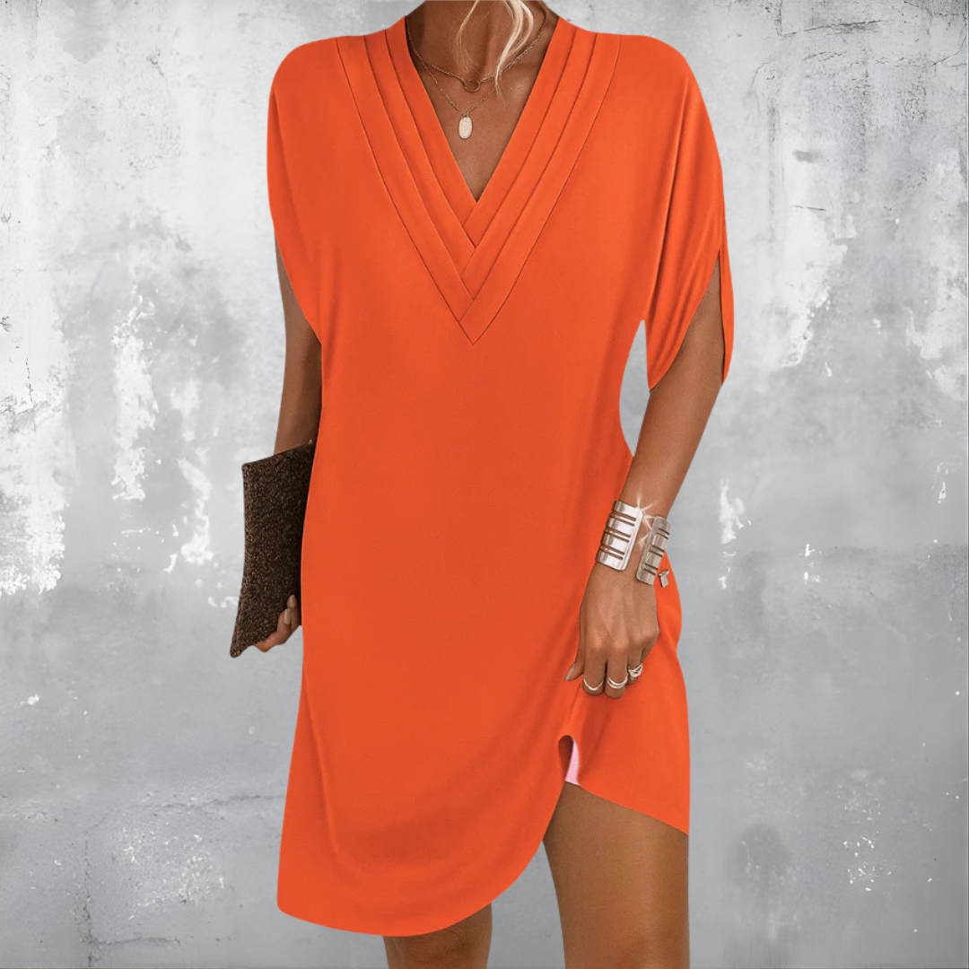 Thalia | Elegant V-Neck Shift Dress