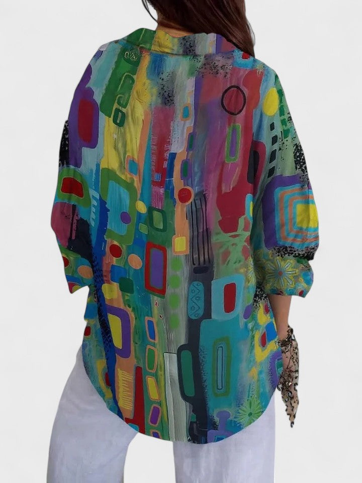 Roseline - Printed Button-Up Shirt