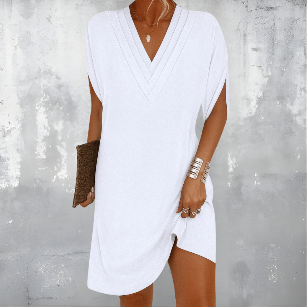 Thalia | Elegant V-Neck Shift Dress