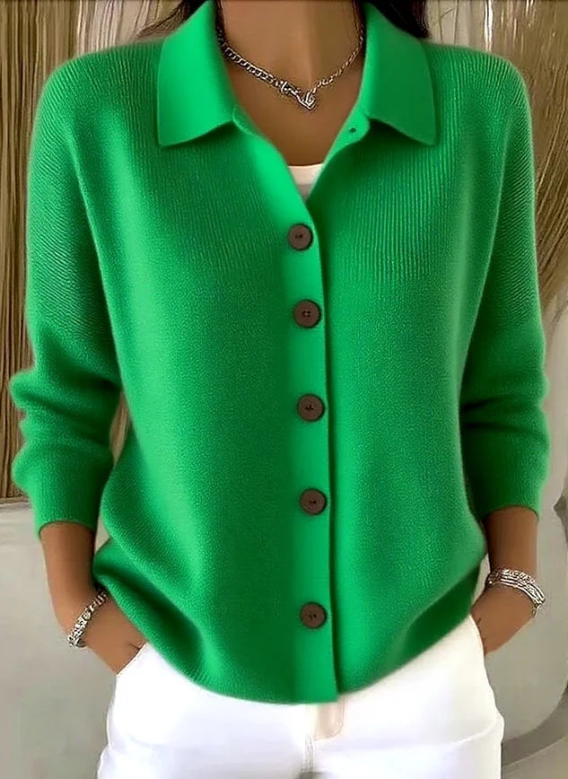Sienna | Elegant Button Collar Cardigan