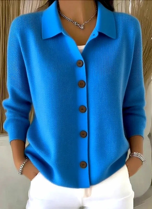 Sienna | Elegant Button Collar Cardigan