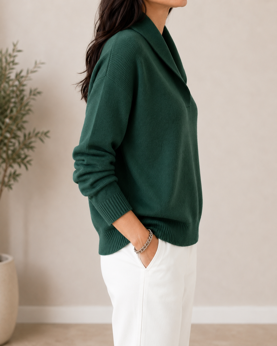Rose | Soft V-Neck Sweater
