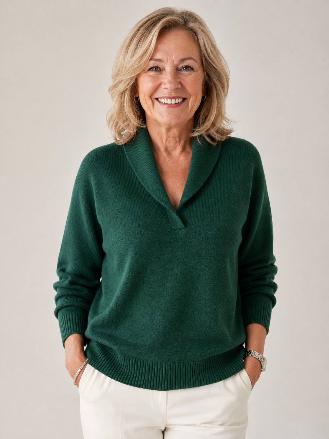Rose | Soft V-Neck Sweater