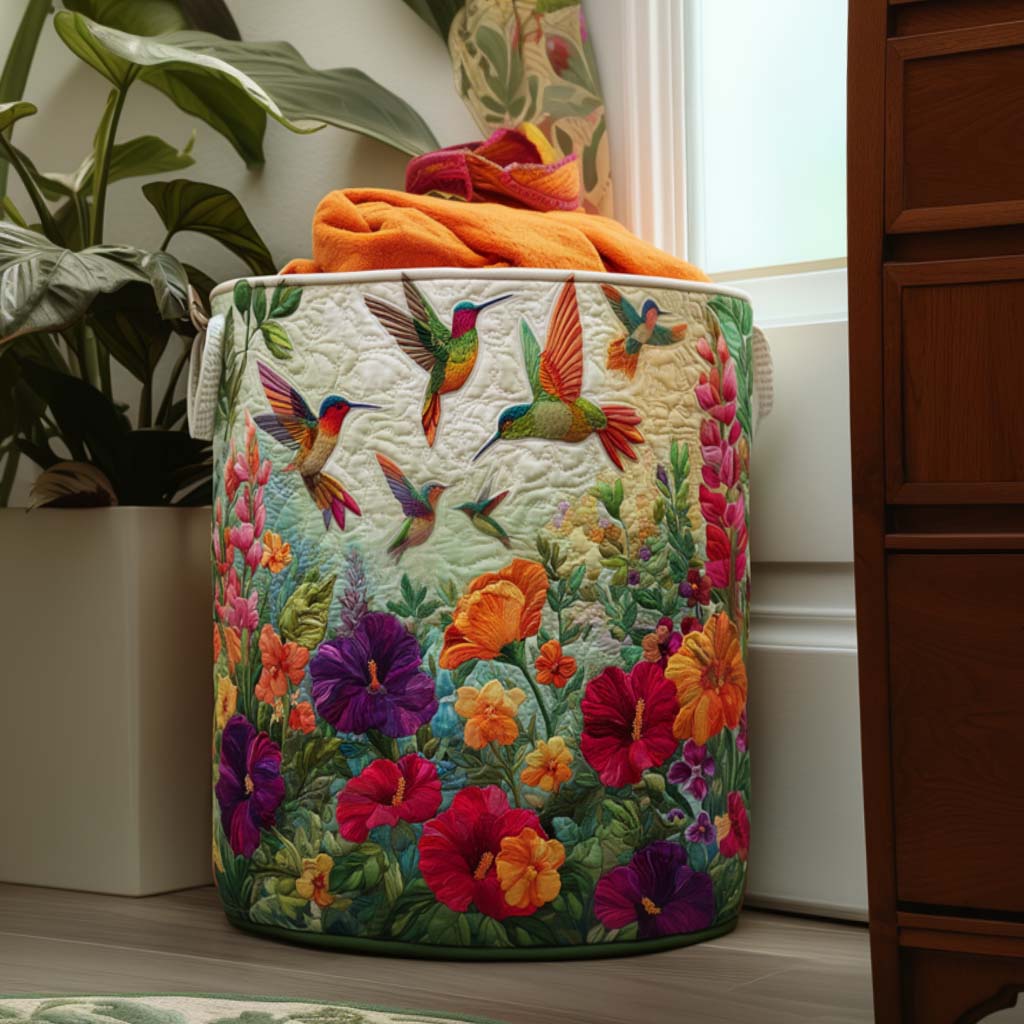Lisbeth™ | Flutter and Bloom Quilted Laundry Basket