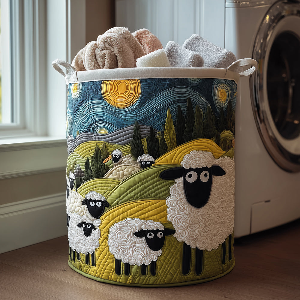 Katrine™ | Lamb Meadow Quilted Laundry Basket