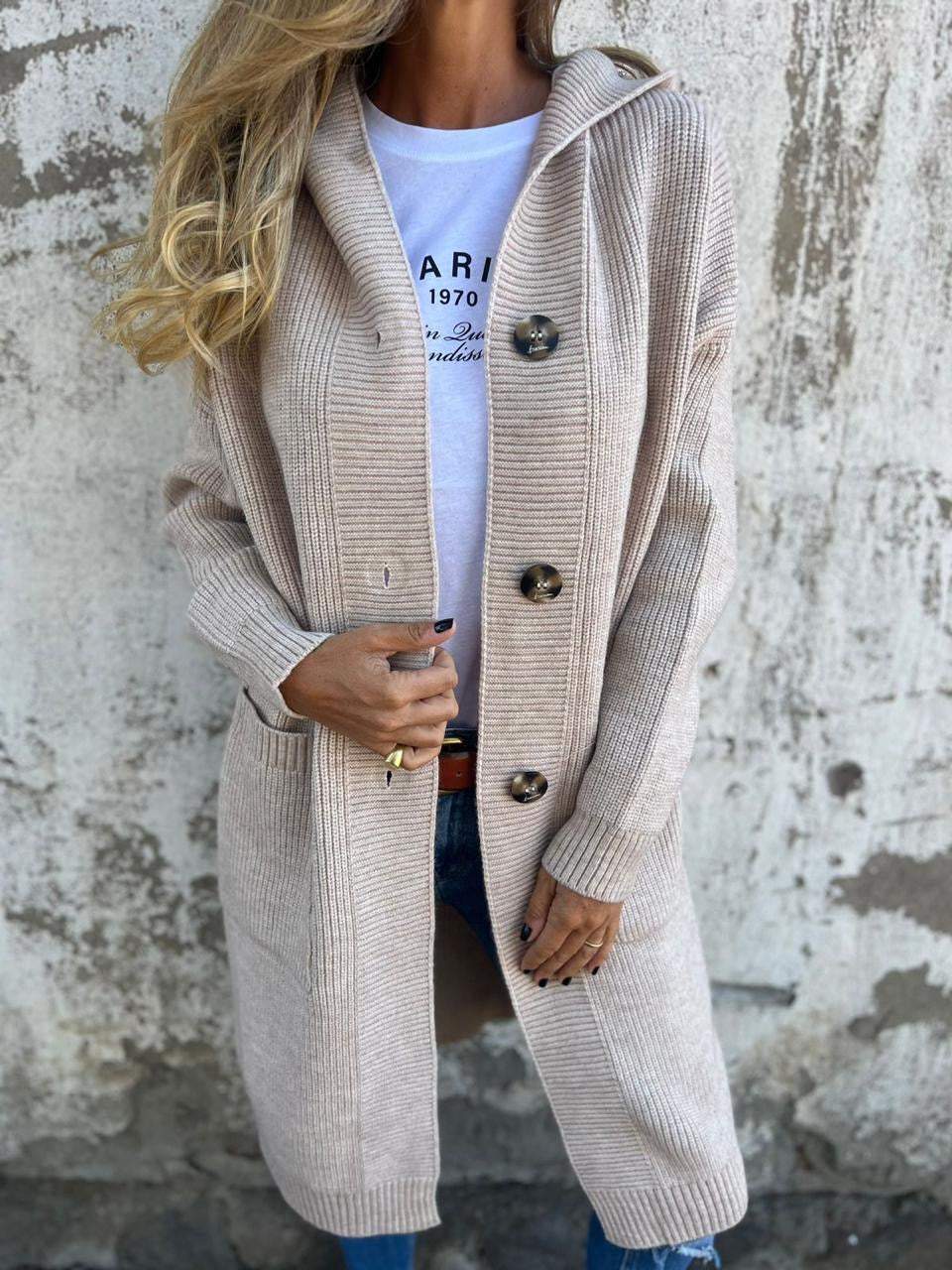 Margot | Long Knit Cardigan with Buttons