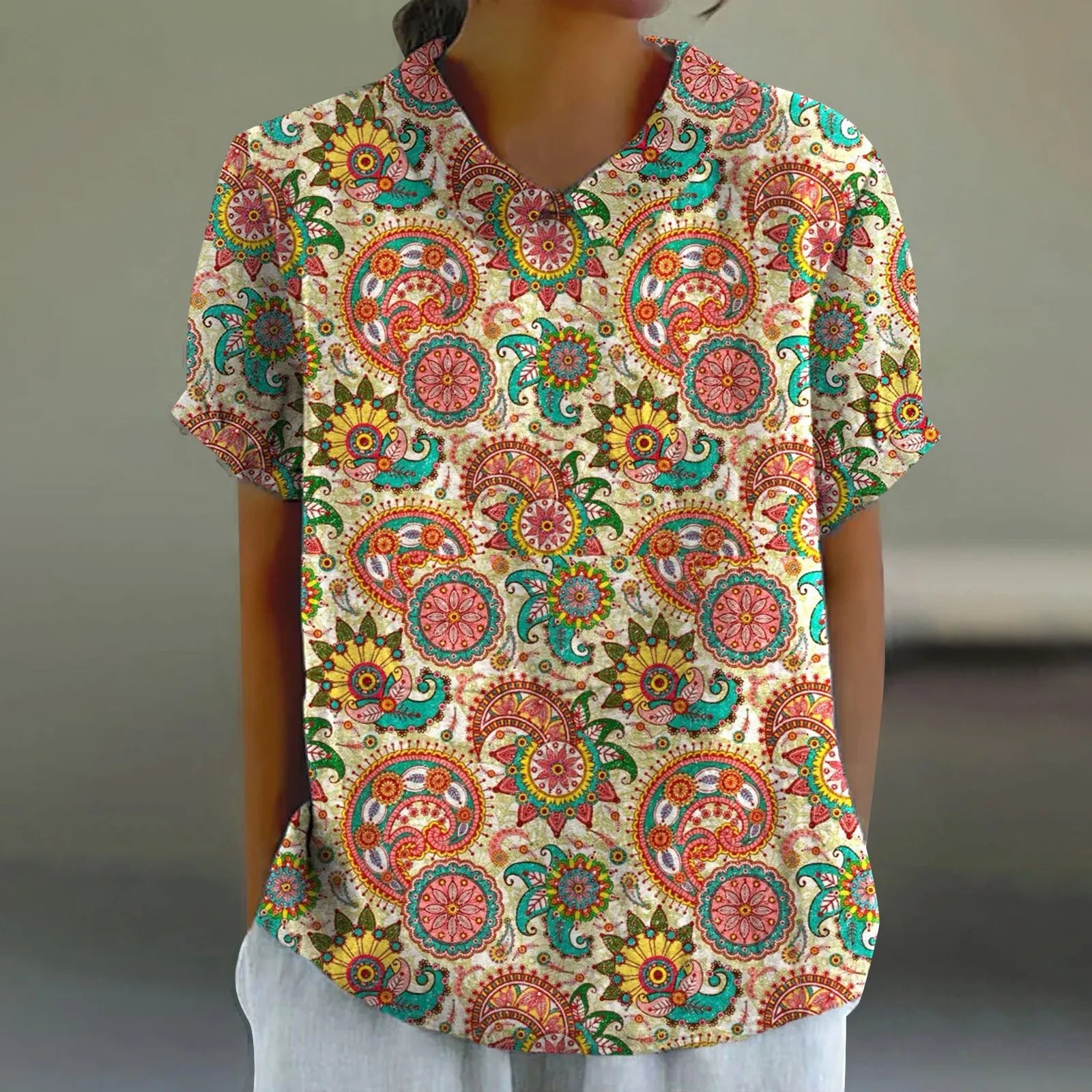 Mila | Vibrant Paisley Shirt