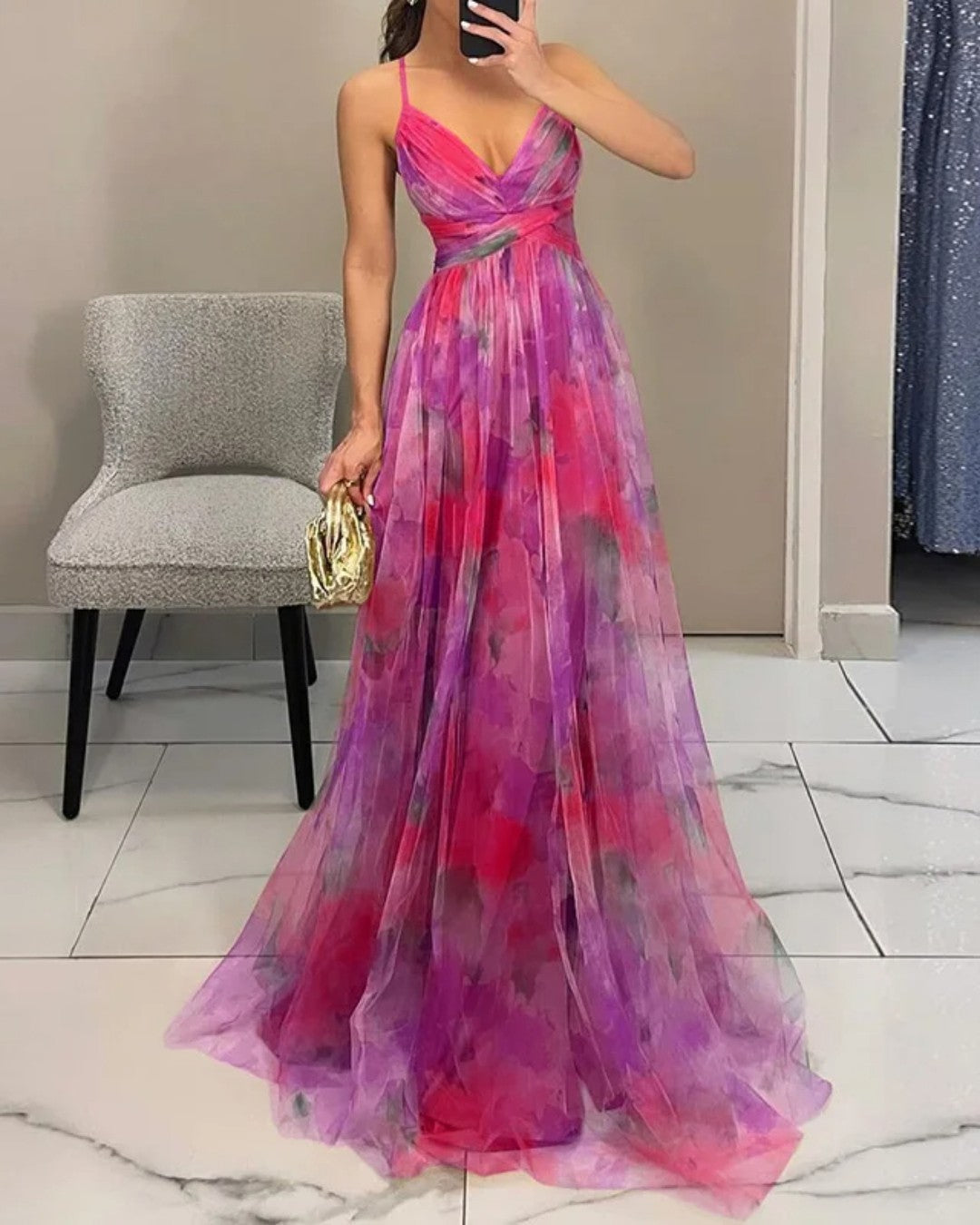Giselle | Charming Maxi Dress with Floral Print