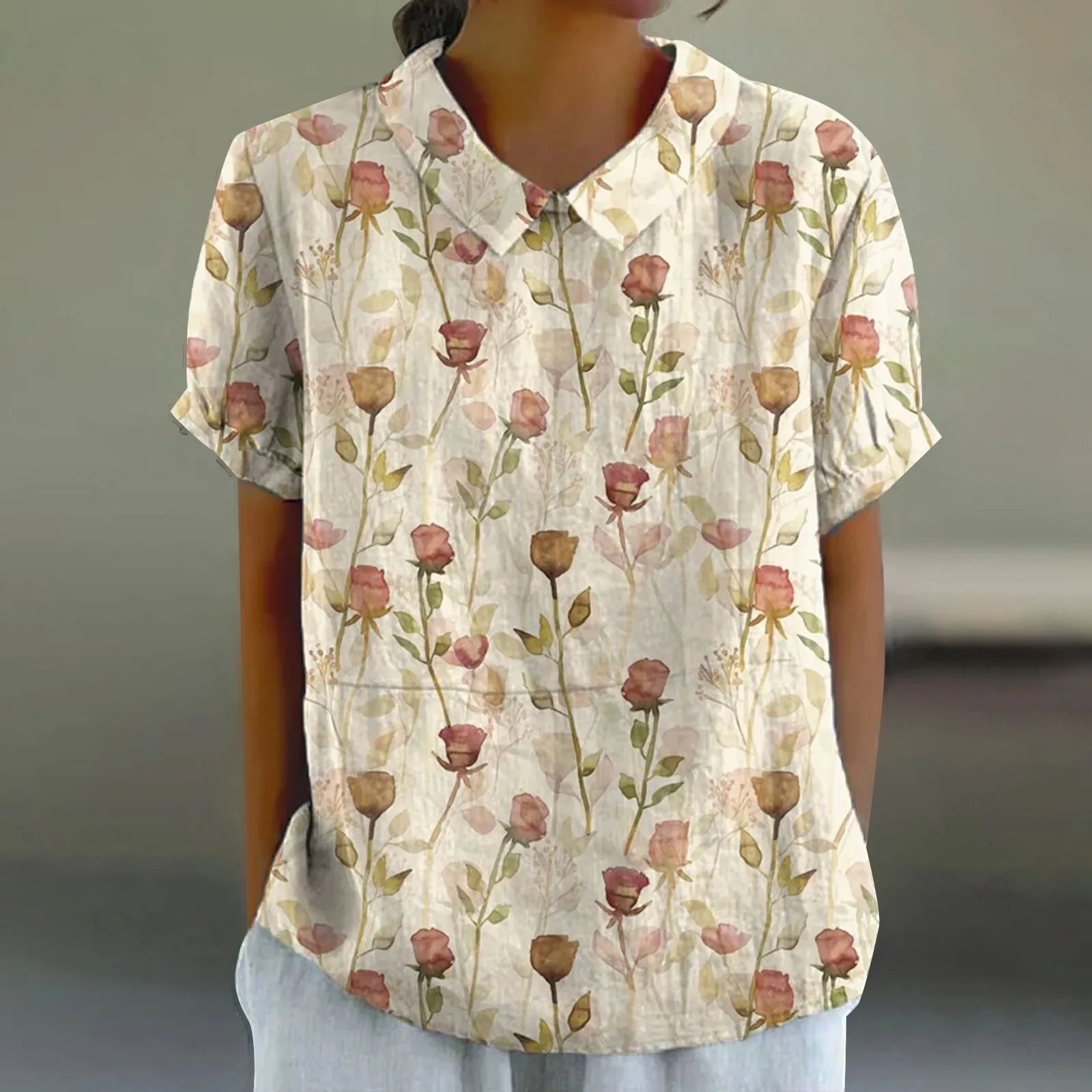 Mila | Blush Floral Shirt