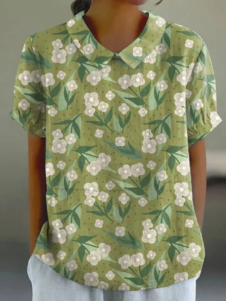 Bella | Green Floral Shirt