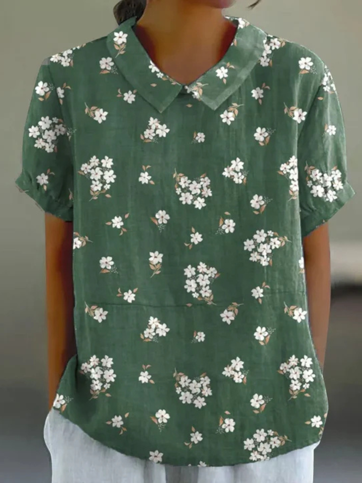 Sienna | Green Floral Shirt
