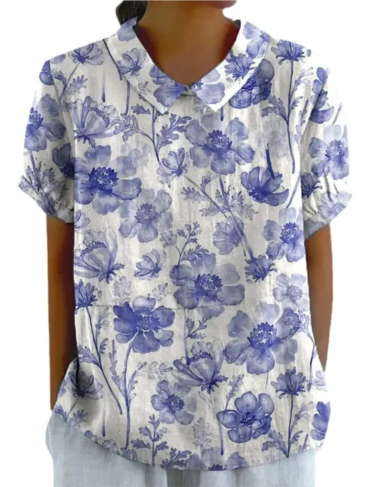 Mira | Blue Blossom Top