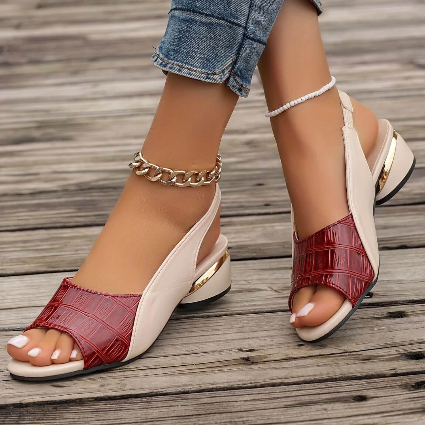 Susan | Elegant Low Heel Orthopedic Sandals