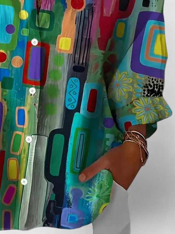 Roseline - Printed Button-Up Shirt